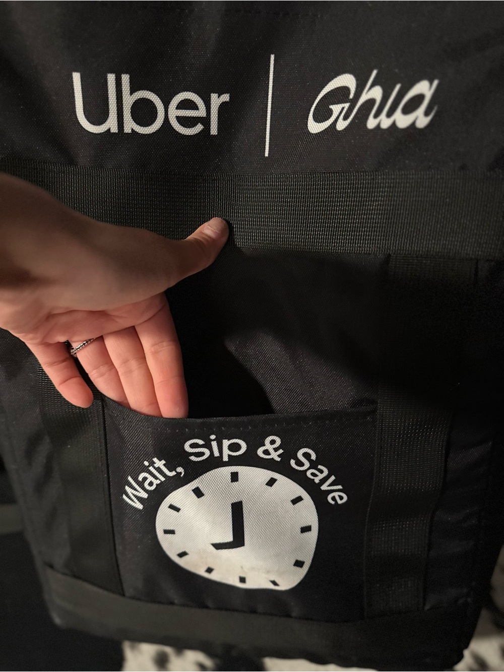 Uber Ghia Black Delivery Backpack - Branded Insulated Carry